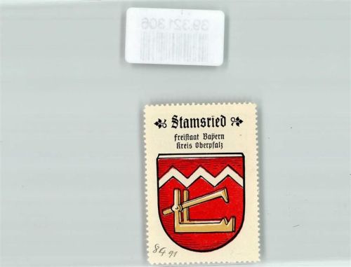 Stamsried Vignette Wappen Freistaat Bayern Kreis Oberpfalz