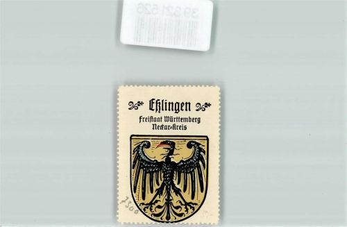 Eßlingen Vignette Wappen Freistaat Württemberg Neckar Kreis