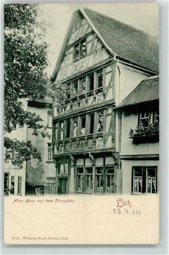 35423 W6302 Lich , Hess 1910 - Altes Haus auf dem Kirchplatz