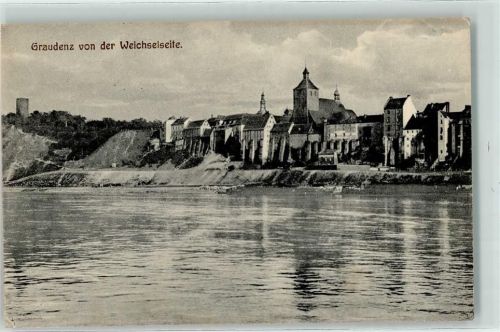 Graudenz 1914 Weichsel Kirche Schlossberg Turm