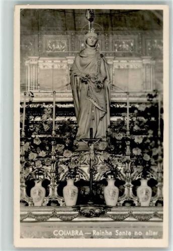 Coimbra - Rainha Santa no altar Vase Kreuz