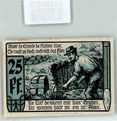 49356 W2840 Diepholz 1921 - Notgeld Gutschein des Fleckens Diepholz 25 Pfennig