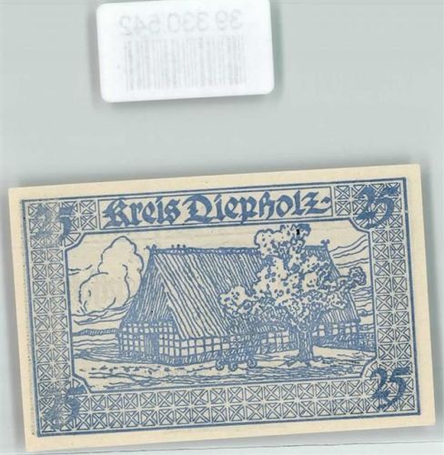 49356 W2840 Diepholz 1920 - Notgeld Gutschein über 25 Pfennig für den Kreis Diepholz
