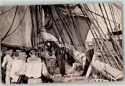 Segelschiff Fran Svenska Flottan Najaden Motiv Schweden 1908
