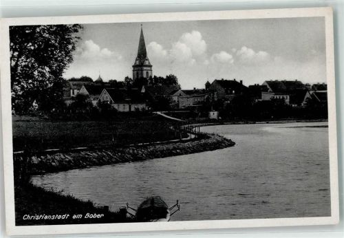 Christianstadt am Bober Kirche See Ruderboot