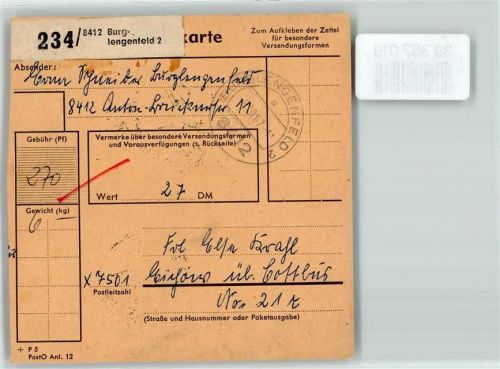 Burglengenfeld Paketkarte