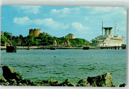 Willemstad Passagierschiff in der Caracas Bay u. Fort Beekenburg