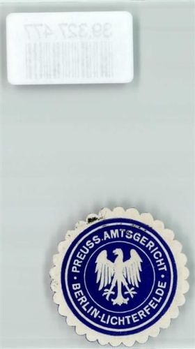 Lichterfelde Preuss. Amtsgericht Berlin Lichterfelde