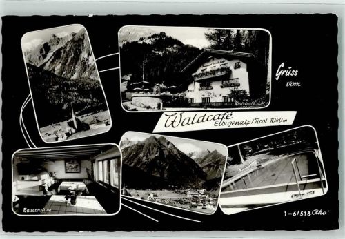 6652 Elbigenalp - Gasthaus Waldcafe Bauernstube Kachelofen Haus-Bad