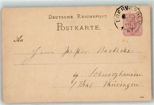 27313 W2817 Dörverden 1885 Ganzsache Vorläufer