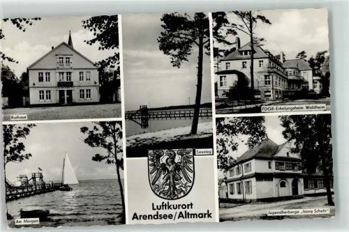 Arendsee Rathaus Seesteg Jugendherberge Jonny Schehr Erholungsheim Waldheim
