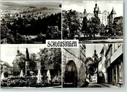Schleusingen Bertholdsburg Marktbrunnen Kirchstraße