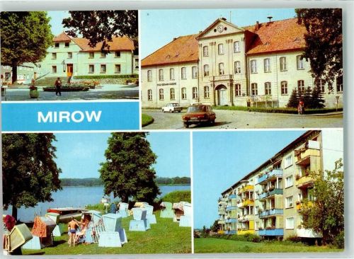 17252 O2083 Mirow , Meckl - Markt Etkar-Andre-Oberschule Badestrand Mirower See
