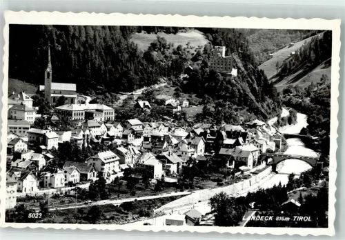 6500 Landeck Foto AK 816 m Kirche Brücke