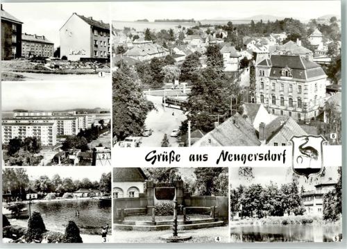 Neugersdorf Neubauten Oberland Volksbad Bütterborn Blick auf Neugersdorf Stadtwappen Omnibus