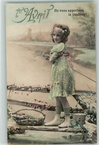 Mädchen Angel Fische AS Nr.2029 1. April 1911