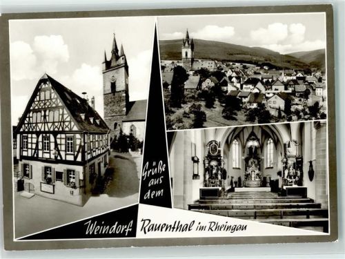 Rauenthal Gasthaus Pfarrkirche St. Antonius Kircheninneres