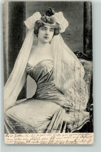 1901 Frauenschönheit Lichtdruck Jugendstil AK