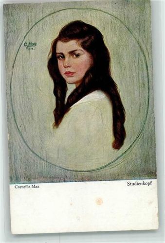 Studienkopf Mädchen Primus Kunst Kenner Karte Nr.5073