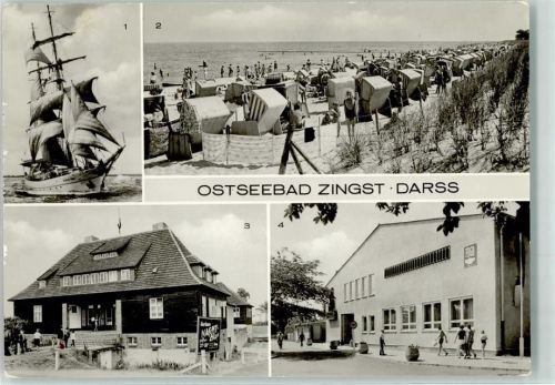 Zingst Segelschulschiff Wilhelm Pieck Strand Kurhaus Erholungsheim Nordlicht