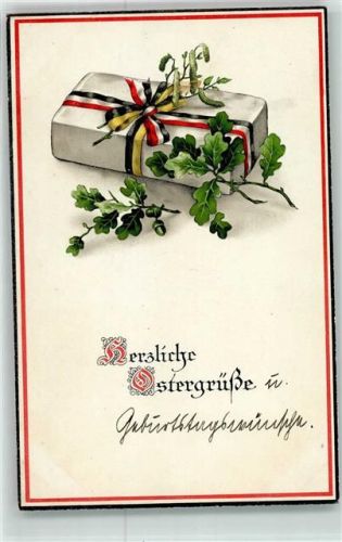 1917 Ostern Eichenblätter