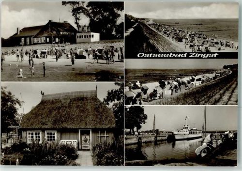 Zingst Reethaus Strand Strandkörbe Schiff