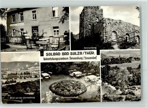 99518 O5322 Bad Sulza - Gasthaus Sonnendorf Gartenwirtschaft Sonnenburg