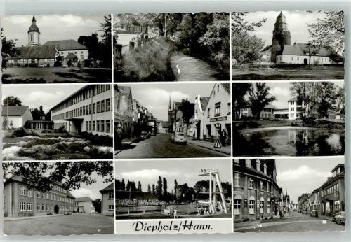 49356 W2840 Diepholz - Schwimmbad Schloßturm St. Nicolaikirche