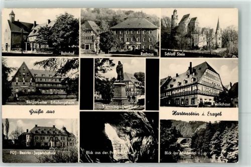 Hartenstein Höhle Bahnhof Rathaus Schloss Stein Flemming Denkmal