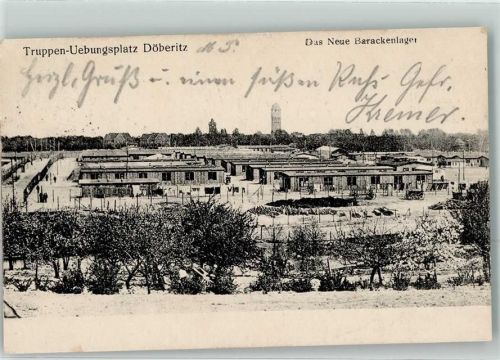 Döberitz 1917 Truppen-Übungsplatz Das neue Barackenlager Feldpost