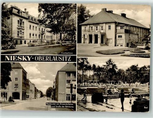 Niesky Krankenhaus Zinzendorfplatz Lichtspielhaus Schwimmbad