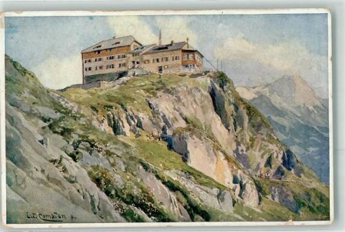 Berchtesgaden Watzmannhaus Künstlerkarte Verlag Richter Nr.25