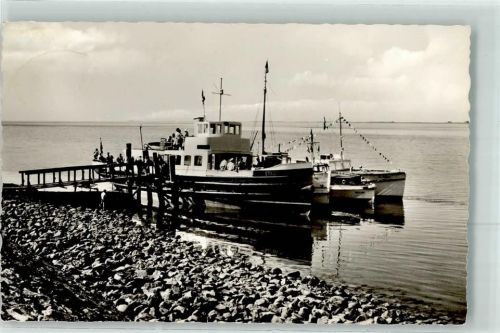 25859 W2251 Hooge , Hallig - Backenswarf Anlegestelle Ausflugsboot
