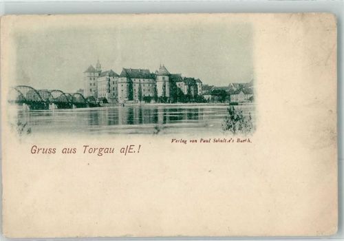 Torgau Schloss Hartenfels mit Elbbrücke