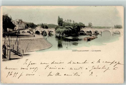 Joinville-le-Pont 1900 Le Marne Brücke Boot