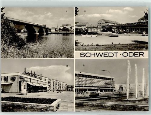 Schwedt Oberbrücke Kaufhalle am Centra am Centrovorplatz u. Marchlewskiring