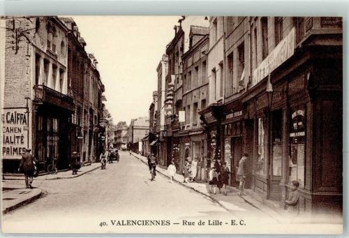 Valenciennes Rue de Lille Fahrrad Oldtimer