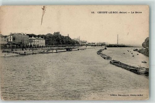 Choisy-le-Roi 1909 la Seine Binnenschiffe Schleppdampfer