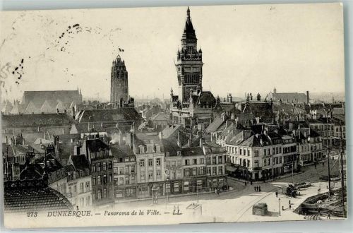 Dunkerque Rathaus Straßenbahn Litfaßsäule