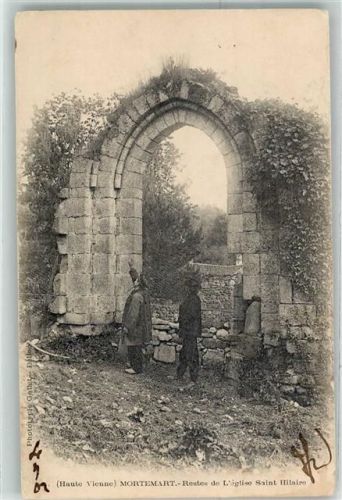 Mortemart 1902 Reste de l`Egise Saint Hilaire