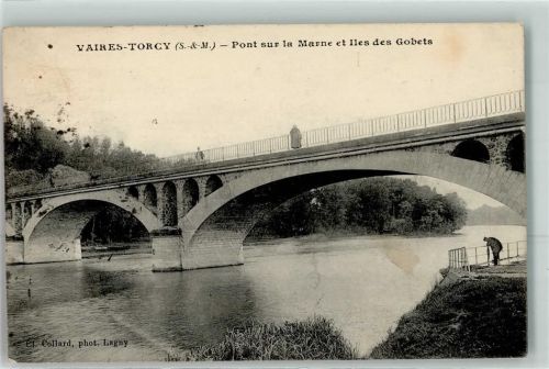 Vaires-sur-Marne 1917 Pont sur la Marne et Iles des Gobets