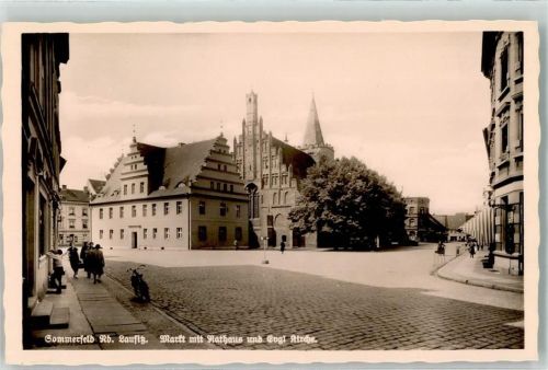 Sommerfeld Marktplatz Rathaus Ev. Kirche