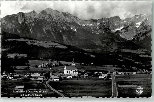Söll Luftkurort 703 m Tirol mit Wildem Kaiser Kirche