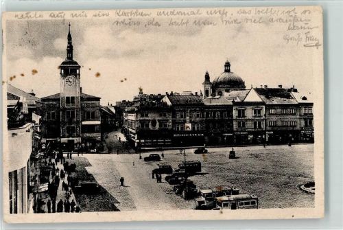 Kromeriz Omnibus Auto Großer Platz Feldpost WK II