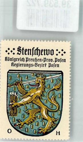 Seenbrück Wappen Stenschweo Königreich Preißen Prov. Posen