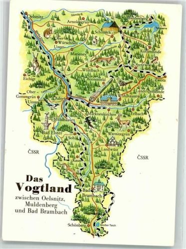 Bad Brambach Das Vogtland Landkarte