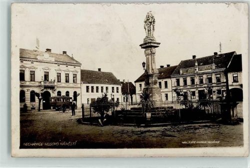 Nechanice Husovo Platz Omnibus Fahrrad