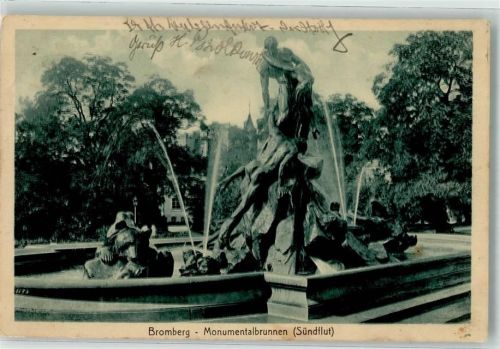 Bromberg 1912 Monumentalbrunnen Denkmal