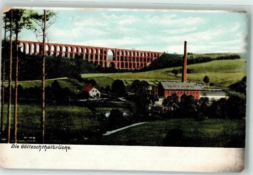 Netzschkau 1908 Göltzschtal Brücke