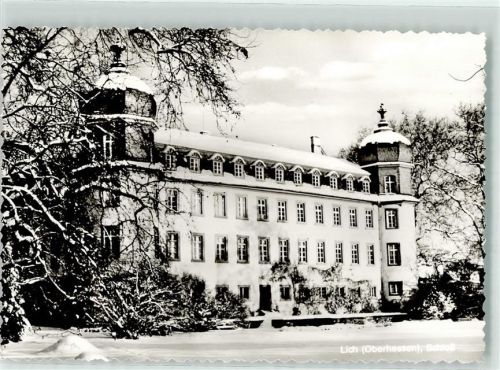 35423 W6302 Lich , Hess Foto AK Schloss Winter Schnee